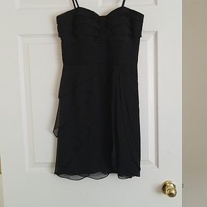Strapless black dress